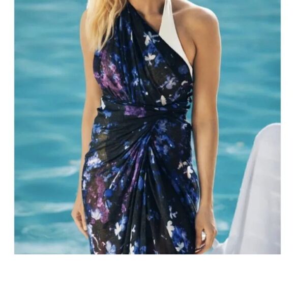 Peter Som Anthropologie Dream Floral Sarong Meteorite O/S New - Picture 3 of 5